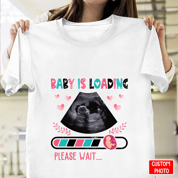 Personalized Gift For Future Mommy Baby Is Loading T-Shirt - NT - NN2303223