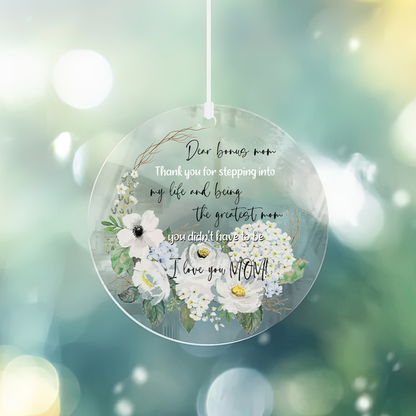 Gift For Mom Thank You For Stepping Into My Life And Being The Greatest Mom Ornament - NT - NN0410214