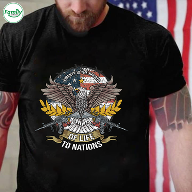 Liberty is the breath of life to nations-nt Premium Fit Mens Tee