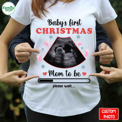 Personalized Gift For Future Mommy Baby's First Christmas T-shirt-NT-HB1211224