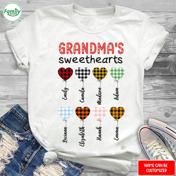 Personalized Gift For Grandma Grandma's Sweetheart T-Shirt - NT-HB1510221