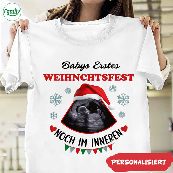 Geschenk für MaMa Babys Erstes Weihnchtsfest Christmas T-Shirt - NT- HB1011222