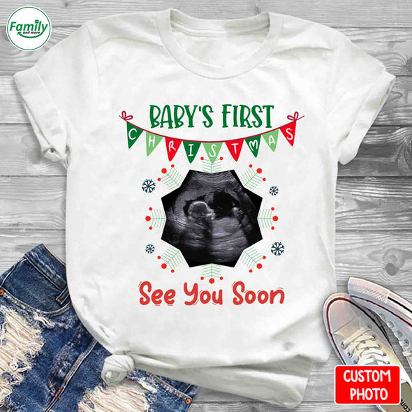 Personalized Gift For Future Mommy Baby First Christmas T-Shirt - NT- HB1910221