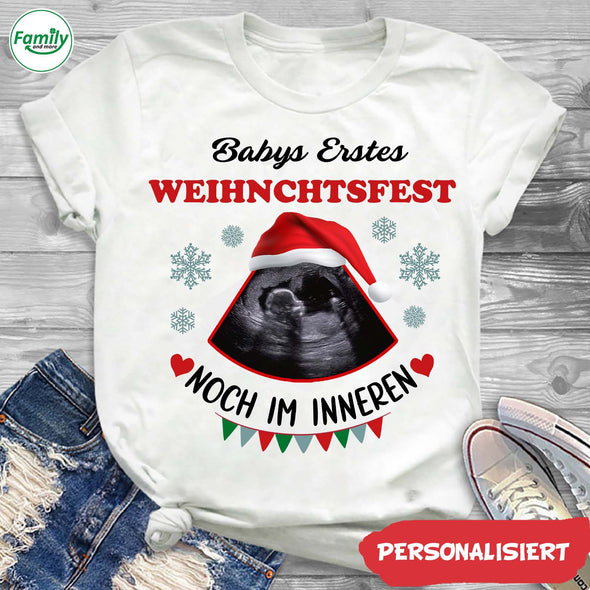 Geschenk für MaMa Babys Erstes Weihnchtsfest Christmas T-Shirt - NT- HB1011222