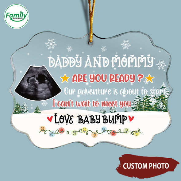 Personalized Gift For Future Daddy And Mommy I Can't Wait To Meet You Ornament - NT - HB2710222