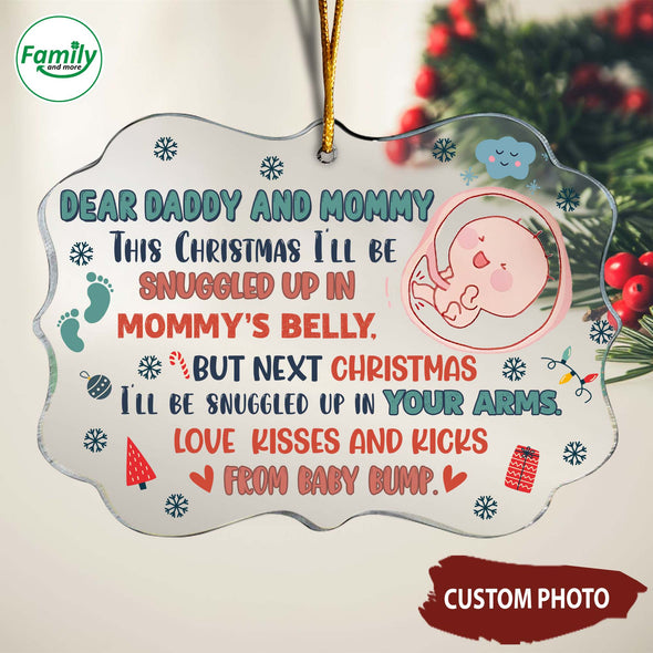 Personalized Gift For Future Daddy & Mommy Next Christmas I'll Be Snuggled Up In Your Arms Ornament_NT_HB2410225