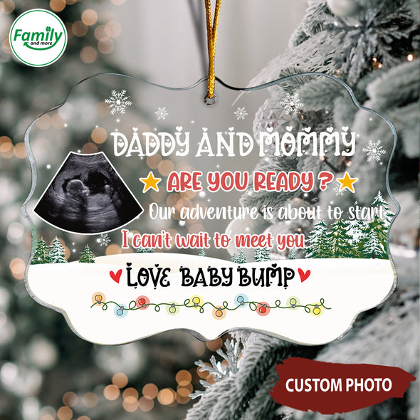 Personalized Gift For Future Daddy And Mommy I Can't Wait To Meet You Ornament - NT - HB2710222