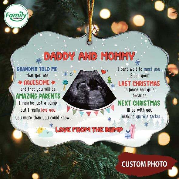 Personalized Gift For Future Daddy And Mommy Grandma Told Me That You Are Awesome Ornament - NT - HB0510221
