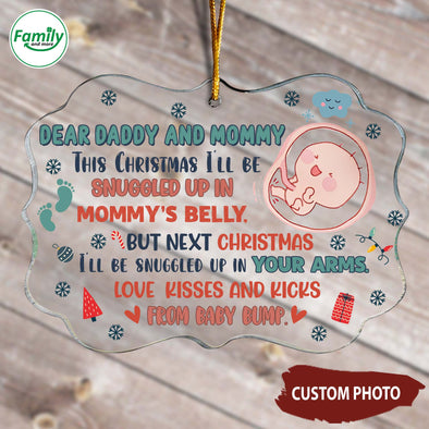 Personalized Gift For Future Daddy & Mommy Next Christmas I'll Be Snuggled Up In Your Arms Ornament_NT_HB2410225