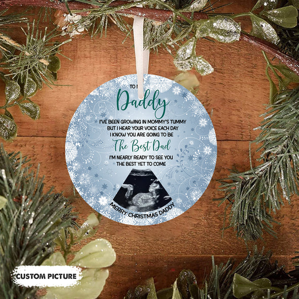 Personalized Gift For Future Daddy Merry Christmas Ornament - pp - tt