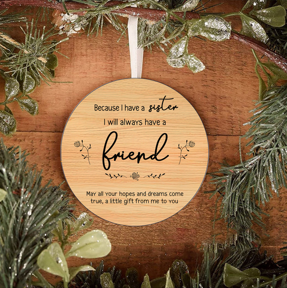 Gift For Sister Ornament - pp