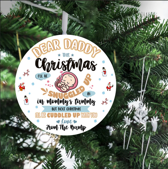 Gift For Future Daddy Merry Christmas Ornament - pp - tt