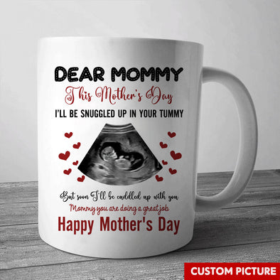 Personalized Gift For Future Mommy This Mother's Day I'm Be Snuggled Up In Your Tummy Mugs - PP - LT0802221