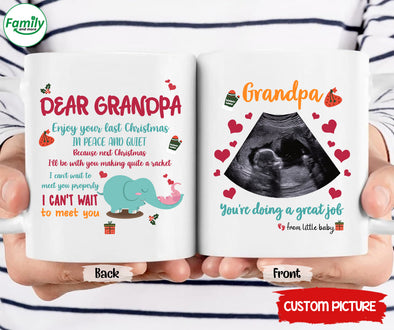 Personalized Gift For Future Grandpa Next Christmas I'll Be With You Making Quite A Racket Mugs -  PP - LT1311214