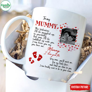 Personalized Gift For Future Mummy I Can Hardly Wait To Be In Your Arms Mugs - PP - LT2201221