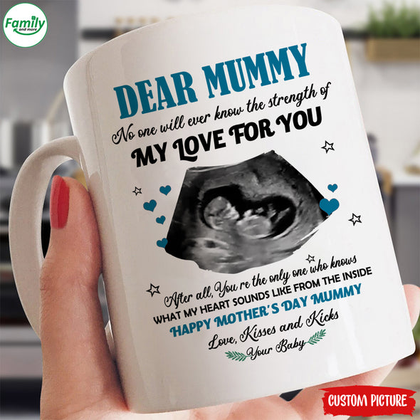 Personalized Gift For Future Mummy No One Will Ever Know The Strength Of My Love For You Mugs - PP - LT0203221