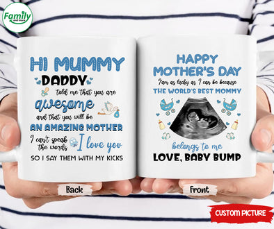 Personalized Gift For Future Mummy I Can't Speak The Words I Love You So I Say Them With My Kicks Mugs - PP - LT0303221