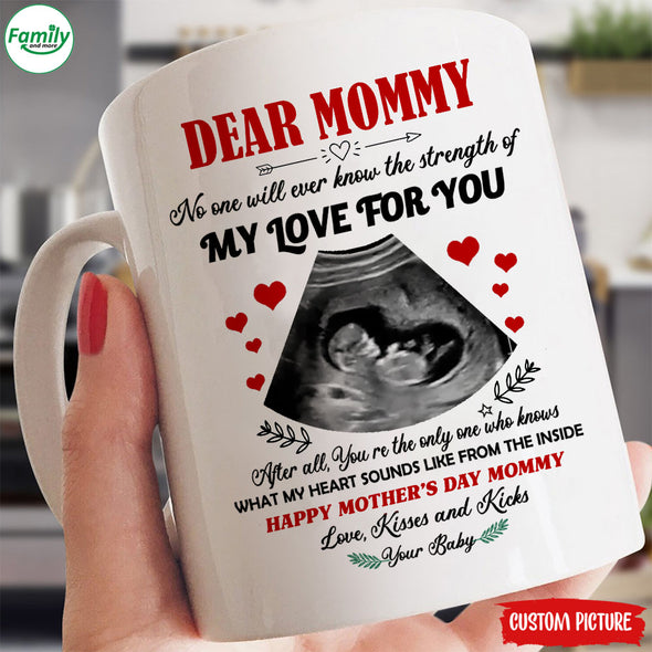 Personalized Gift For Future Mommy You're The Only One Who Knows What My Heart Sounds Like From The Inside Mugs - PP - LT2503221