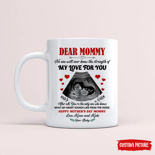 Personalized Gift For Future Mommy You're The Only One Who Knows What My Heart Sounds Like From The Inside Mugs - PP - LT2503221