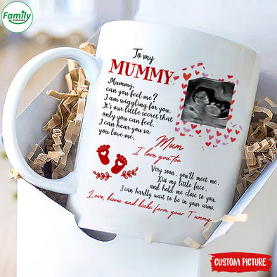Personalized Gift For Future Mummy I Can Hardly Wait To Be In Your Arms Mugs - PP - LT2201222