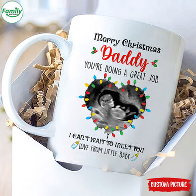 Personalized Gift For Future Daddy Merry Christmas You're Doing A Great Job Mugs  - PP - LT2511213