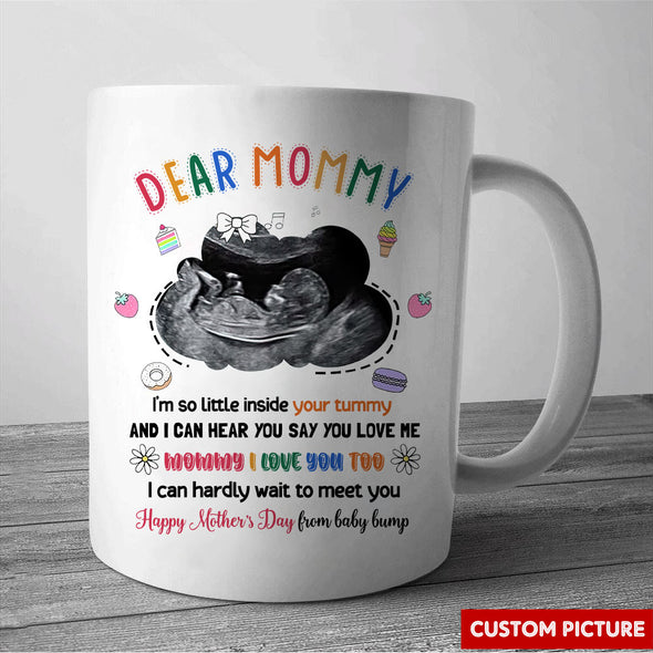 Personalized Gift For Future Mommy I Can Hardly Wait To Meet You Mugs - PP - LT1204222