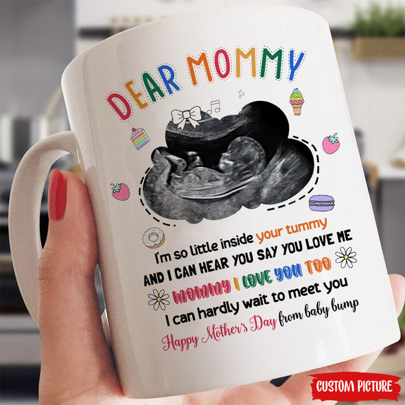 Personalized Gift For Future Mommy I Can Hardly Wait To Meet You Mugs - PP - LT1204222