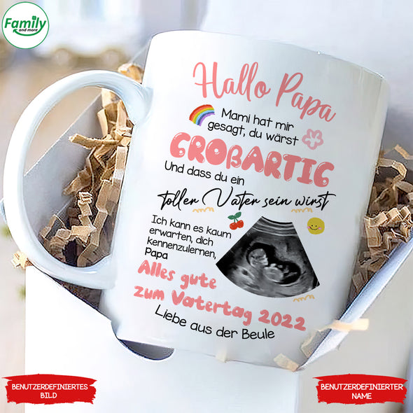 Personalisiertes Geschenk Für Die Werdende Papa Mami Hat Mir Gesagt, Du Wärst Großartig Mugs - PP - LT1304222