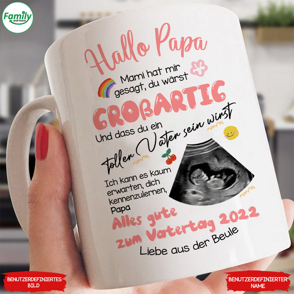 Personalisiertes Geschenk Für Die Werdende Papa Mami Hat Mir Gesagt, Du Wärst Großartig Mugs - PP - LT1304222