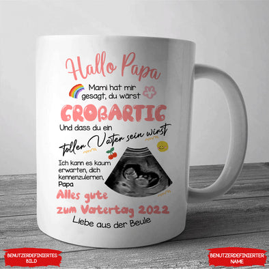 Personalisiertes Geschenk Für Die Werdende Papa Mami Hat Mir Gesagt, Du Wärst Großartig Mugs - PP - LT1304222