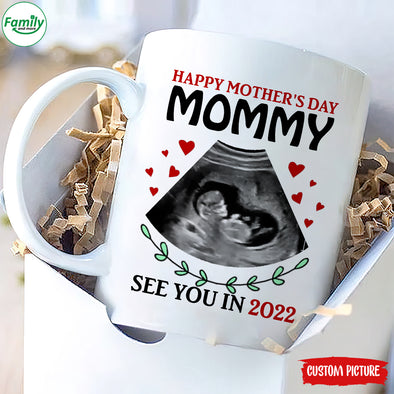 Personalized Gift For Future Mommy Happy Mother's Day See You In 2022 Mugs - PP - LT2103222