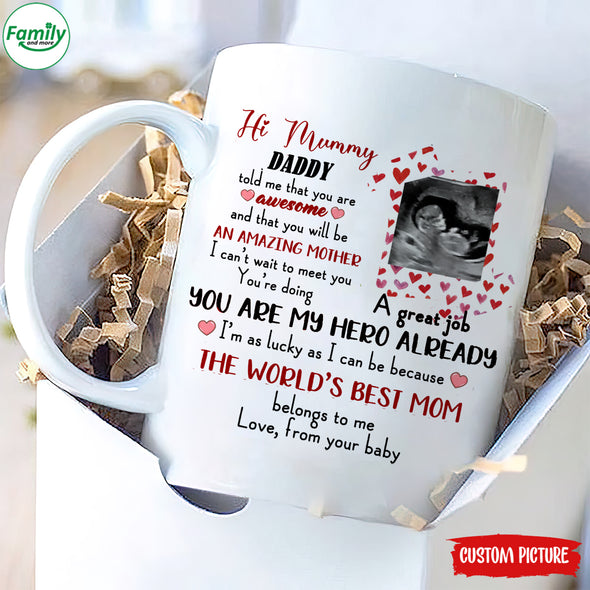 Personalized Gift For Future Mummy The World's Best Mom Belongs To Me Mugs - PP - LT2402222