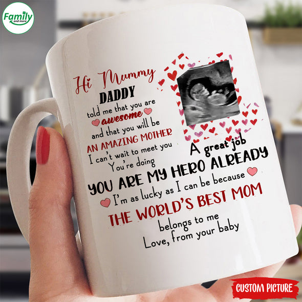 Personalized Gift For Future Mummy The World's Best Mom Belongs To Me Mugs - PP - LT2402222