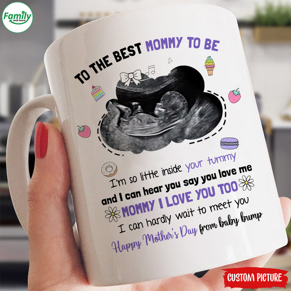 Personalized Gift For Future Mommy I Love You Too I Can Hardly Wait To Meet You Mugs - PP - LT3103222