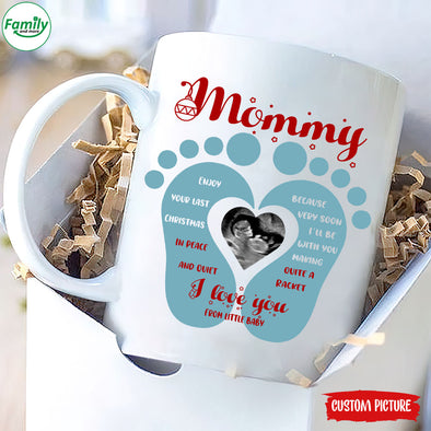 Personalized Gift For Future Mommy Very Soon I'll Be With You Making Quite A Racket Mugs - PP - LT2211215