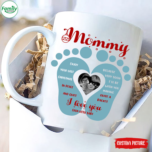 Personalized Gift For Future Mommy Very Soon I'll Be With You Making Quite A Racket Mugs - PP - LT2211215
