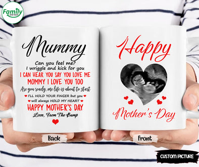 Personalized Gift For Future Mummy Can You Feel Me I Wriggle And Kick For You Mugs - PP - LT25012230