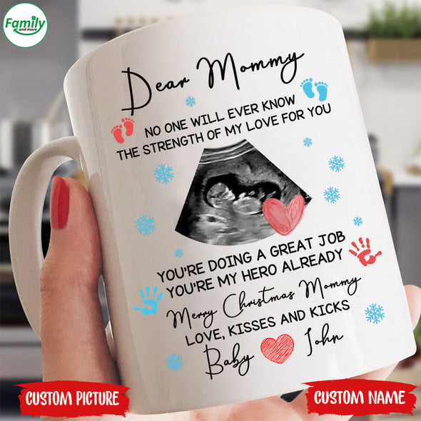 Personalized Gift For Future Mommy No One Will Ever Know The Strength Of My Love For You Mugs  - PP - LT2511214