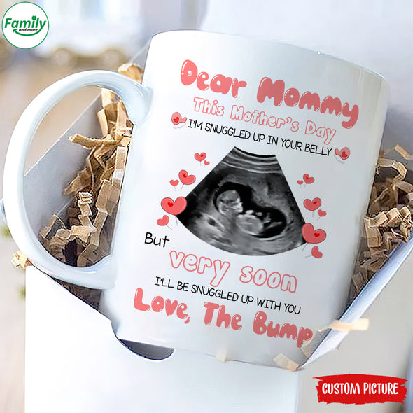 Personalized Gift For Future Mommy This Morther's Day Snuggled Up In Your Belly Mugs - PP - LT1304223