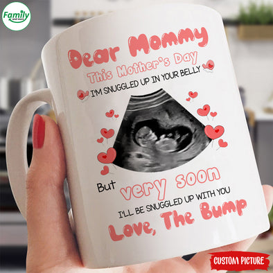 Personalized Gift For Future Mommy This Morther's Day Snuggled Up In Your Belly Mugs - PP - LT1304223