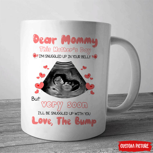 Personalized Gift For Future Mommy This Morther's Day Snuggled Up In Your Belly Mugs - PP - LT1304223