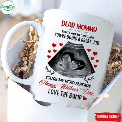 Personalized Gift For Future Mommy I Can't Wait To Meet You Mugs - PP - LT1404223