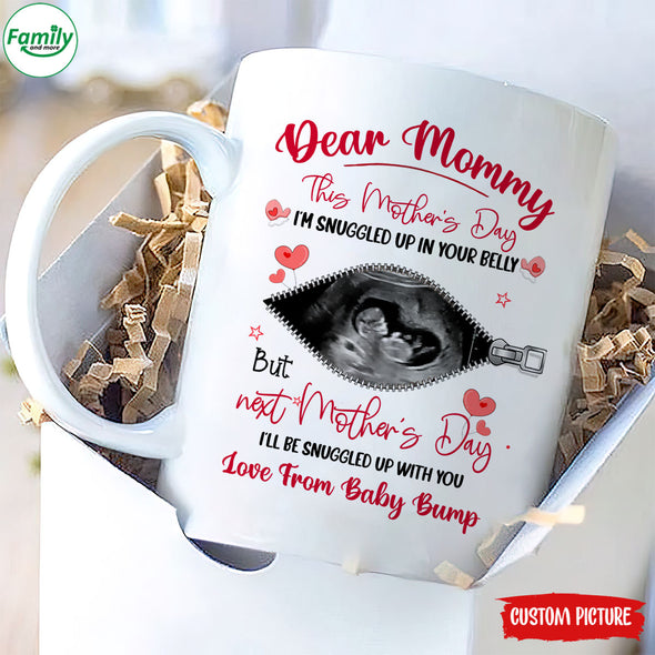 Personalized Gift For Future Mummy This Mother's Day I'm Snuggled Up In Your Belly Mugs - PP - LT1503223