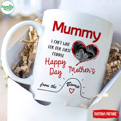 Personalized Gift For Future Mummy I Can't Wait For Our First Cuddle Mugs - PP - LT1002224