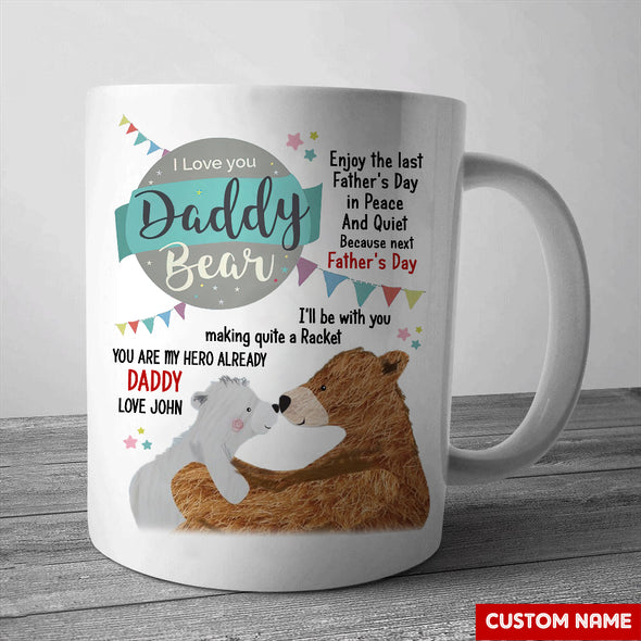 Gift For Future Daddy Next Father's Day I'll Be With You Making Quite A Racket Mugs - PP - LT1305224