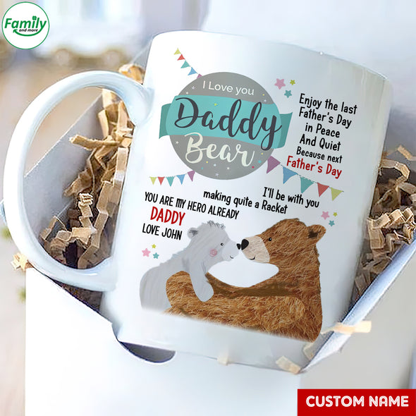 Gift For Future Daddy Next Father's Day I'll Be With You Making Quite A Racket Mugs - PP - LT1305224