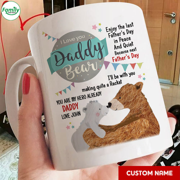 Gift For Future Daddy Next Father's Day I'll Be With You Making Quite A Racket Mugs - PP - LT1305224