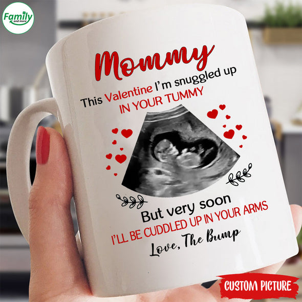 Personalized Gift For Future Mommy Very Soon I'll Be Cuddled Up In Your Arms Mugs - PP - LT1401224