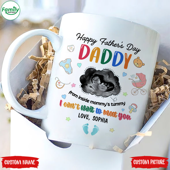 Personalized Gift For Future Daddy I Can't Wait To Meet You Mugs - PP - LT2804224