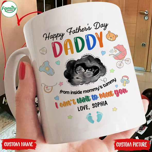 Personalized Gift For Future Daddy I Can't Wait To Meet You Mugs - PP - LT2804224
